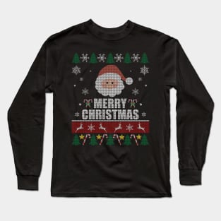 Santa Claus Face Christmas Long Sleeve T-Shirt